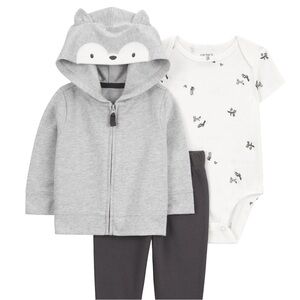 NWOT Baby Boy Carter's 2-Piece Fox Little Jacket Set, 3 months